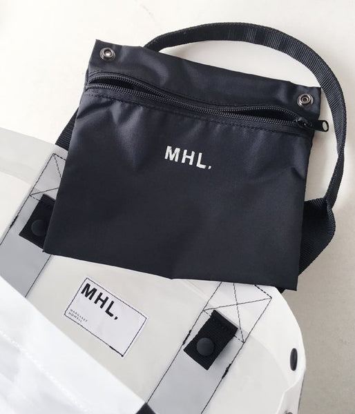 MHL./COATING POLYESTER TOTE (WHITE)