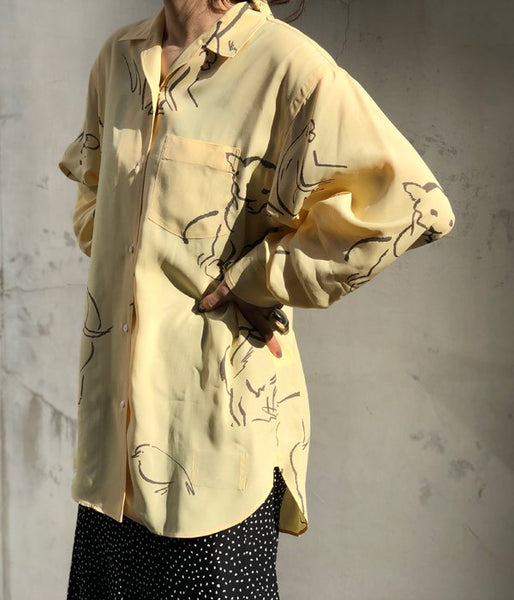 WRYHT/ONE-PIECE COLLAR BLOUSE(CITRINE)