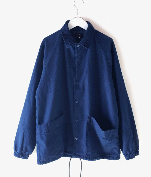 BLUE BLUE JAPAN/COTTON LINEN BACK CHINO TEZOME COACH JACKET (INDIGO)