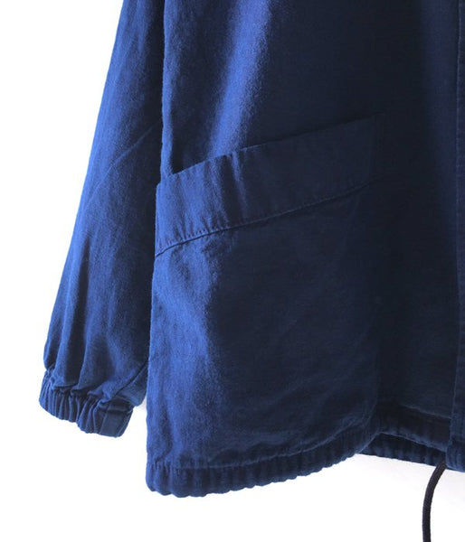 BLUE BLUE JAPAN/COTTON LINEN BACK CHINO TEZOME COACH JACKET (INDIGO)
