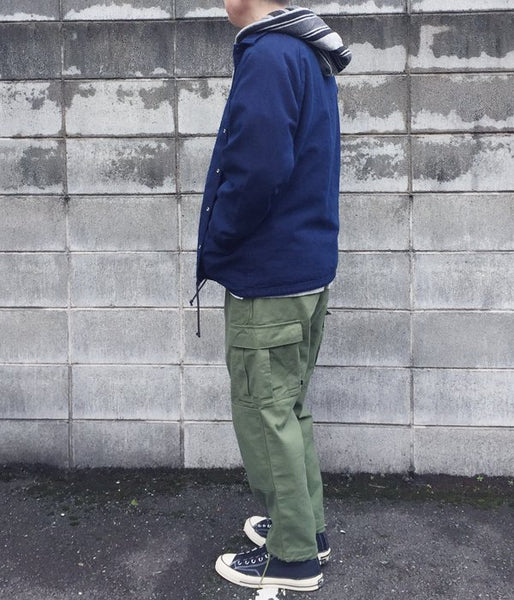 BLUE BLUE JAPAN/COTTON LINEN BACK CHINO TEZOME COACH JACKET (INDIGO)