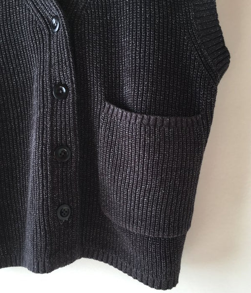 MHL./VINTAGE COTTON LINEN WOMENS VEST (GREY)