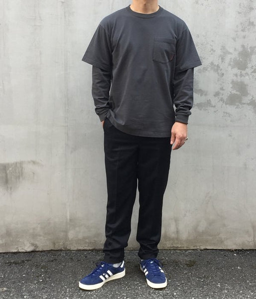 DESCENDANT/MILITIA LAYERD TEE (CHARCOAL)