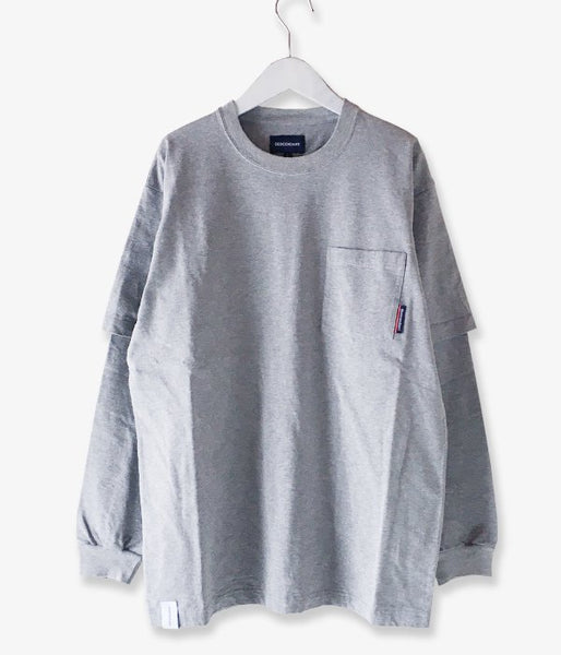 DESCENDANT/MILITIA LAYERD TEE (GREY)