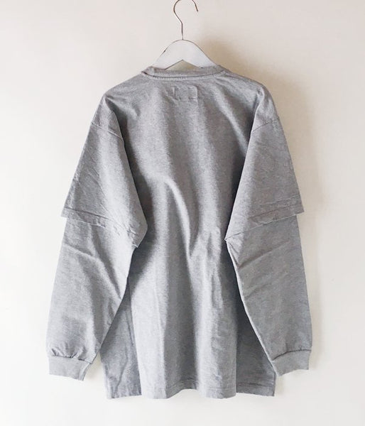 DESCENDANT/MILITIA LAYERD TEE (GREY)