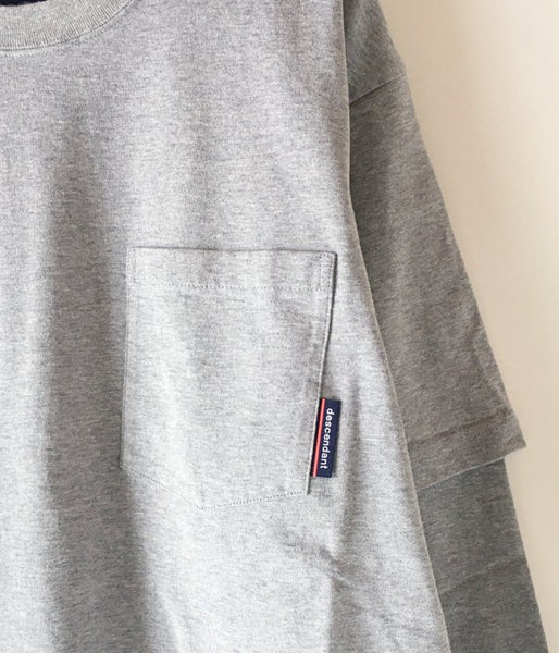 DESCENDANT/MILITIA LAYERD TEE (GREY)