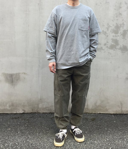 DESCENDANT/MILITIA LAYERD TEE (GREY)