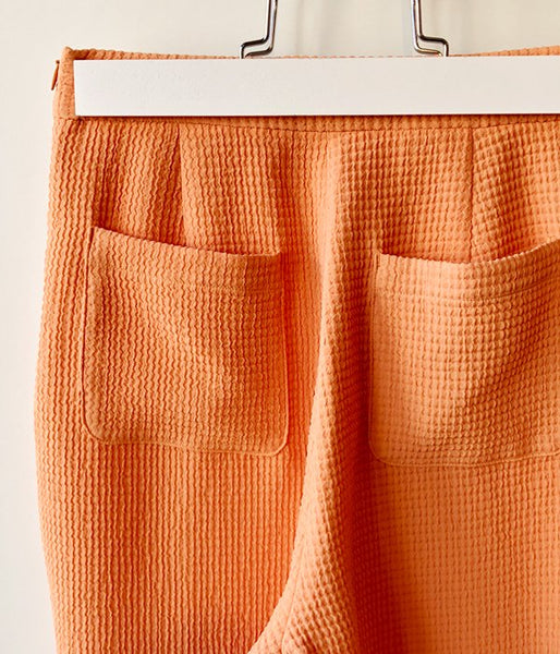 PHEENY/DOUBLE WEAVE DOBBY EASY PANTS(ORANGE)