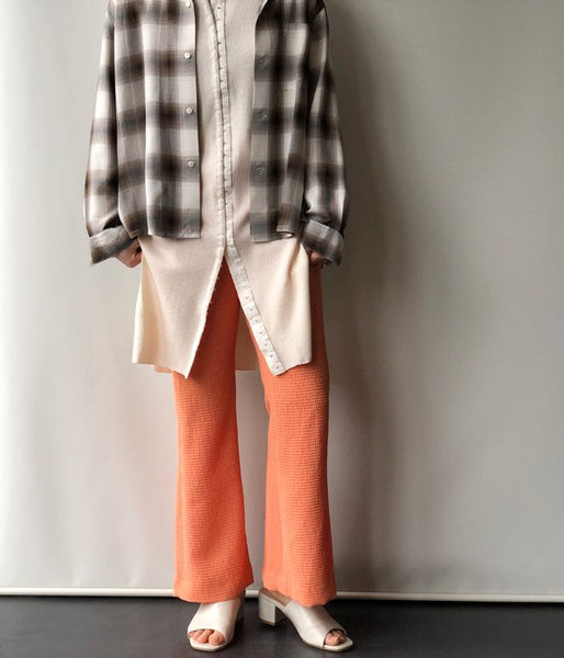 PHEENY/DOUBLE WEAVE DOBBY EASY PANTS(ORANGE)