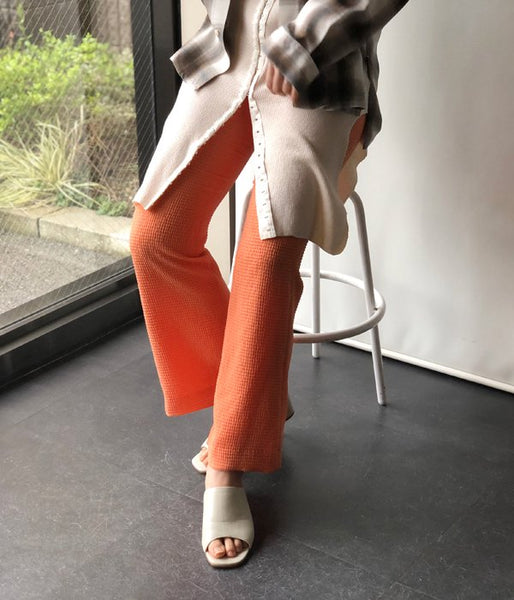 PHEENY/DOUBLE WEAVE DOBBY EASY PANTS(ORANGE)