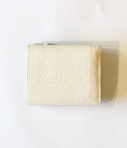 Aeta/PEBBLE GRAIN LEATHER WALLET TypeA (IVORY)(1)
