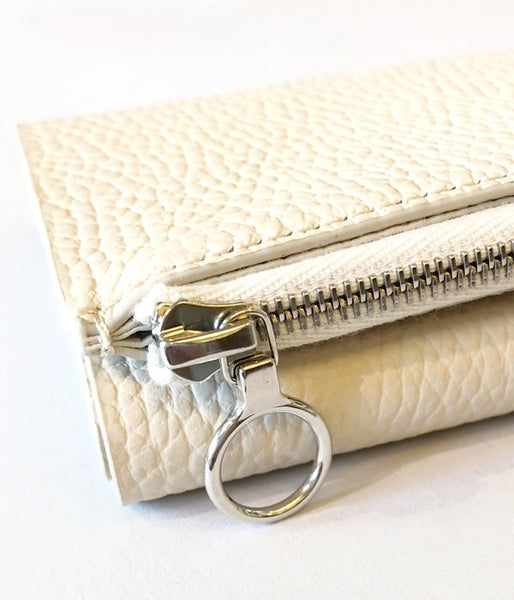 Aeta/PEBBLE GRAIN LEATHER WALLET TypeA (IVORY)(1)