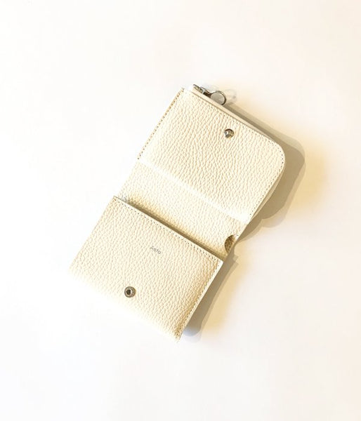 Aeta/PEBBLE GRAIN LEATHER WALLET TypeA (IVORY)(1)