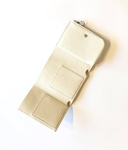 Aeta/PEBBLE GRAIN LEATHER WALLET TypeA (IVORY)(1)