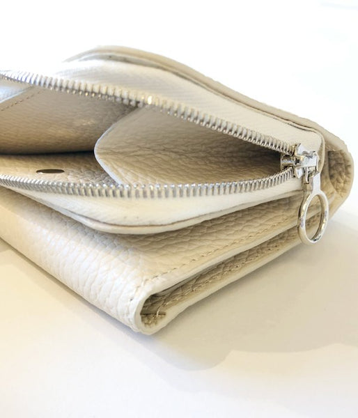 Aeta/PEBBLE GRAIN LEATHER WALLET TypeA (IVORY)(1)