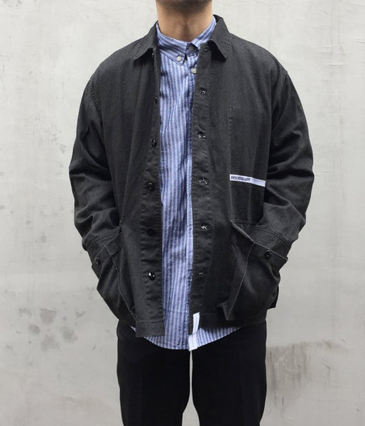 DESCENDANT/DWU WORK SHIRT (BLACK)