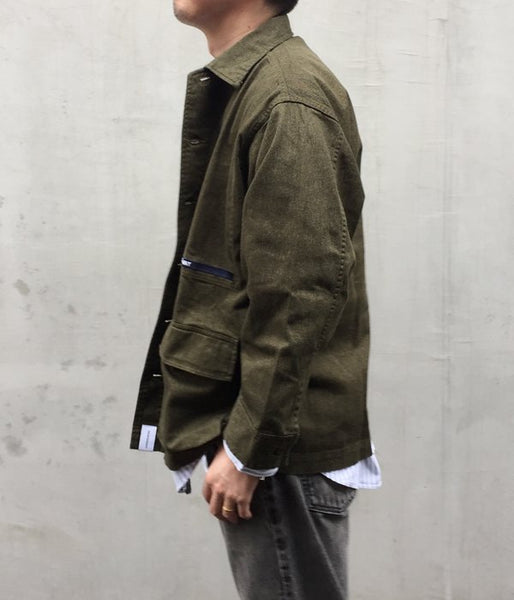 DESCENDANT/DWU WORK SHIRT (OLIVE DRAB)