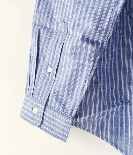 DESCENDANT/HYANNIS B.D LS SHIRT FULL SIZE (BLUE)