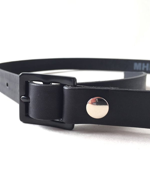 MHL./NARROW MILITARY BELT (BLACK)