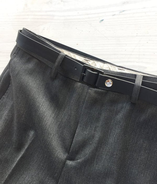 MHL./NARROW MILITARY BELT (BLACK)