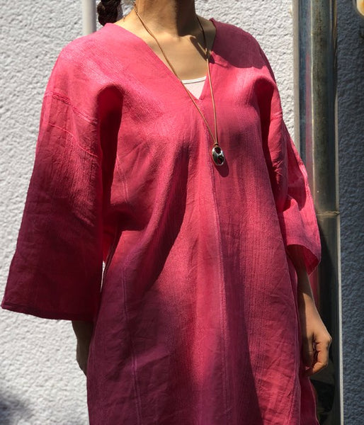 PHEENY/RAMIE RAYON MOLE PULLOVER DRESS(PINK)