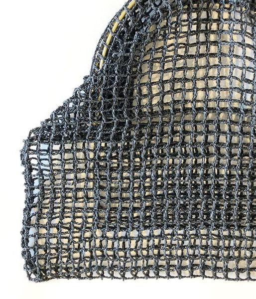 Aeta/PAPER YARN TOTE BAG S(BLACK)(2)