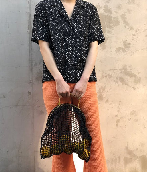 Aeta/PAPER YARN TOTE BAG S(BLACK)(2)