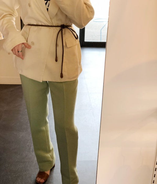 WRYHT/LEATHER STRING BELT(CHESTNUT)(2)