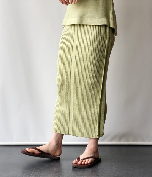 TAN/GROSSY SKIRT(LIME)