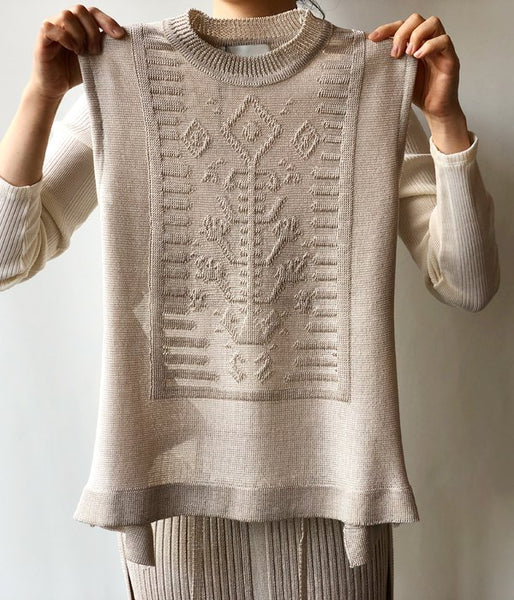 TAN/GROSSY SAILOR TANK(BEIGE)