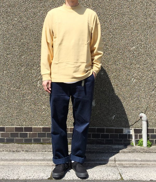 BLUE BLUE JAPAN/FARM TENGU MOCK NECK T-SHIRT (YELLOW)