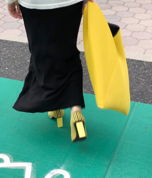 MM6 MAISON MARGIELA/MESH JAPANESE TOTE BAG (YELLOW)