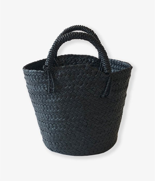 Aeta/COW LEATHER BASKET S(BLACK)