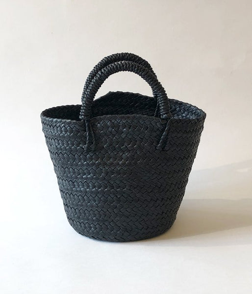 Aeta/COW LEATHER BASKET S(BLACK)