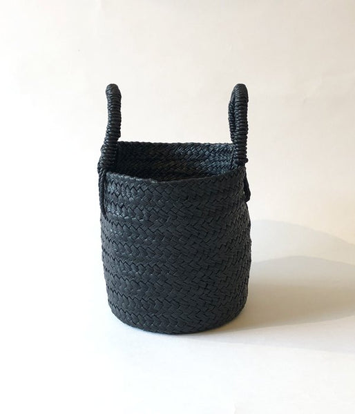 Aeta/COW LEATHER BASKET S(BLACK)