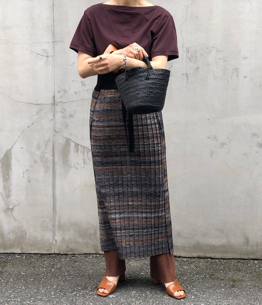 Aeta/COW LEATHER BASKET S(BLACK)