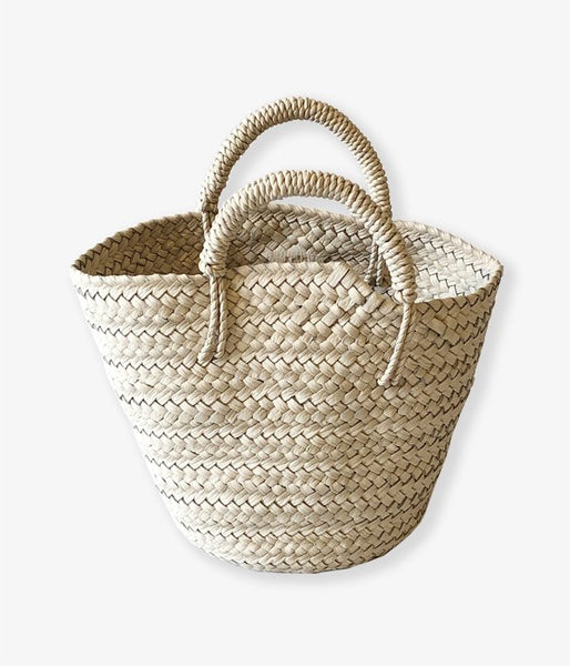 Aeta/COW LEATHER BASKET S(IVORY)