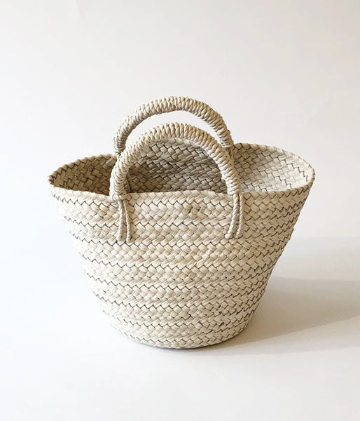 Aeta/COW LEATHER BASKET S(IVORY)