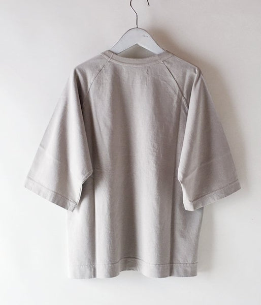 MHL./GARMENT DYE COTTON JERSEY T-SHIRT (GRAY)