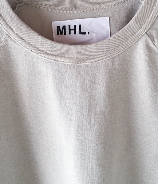 MHL./GARMENT DYE COTTON JERSEY T-SHIRT (GRAY)