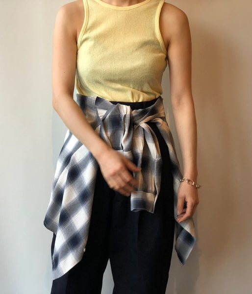 WRYHT/ROUND-NECK RIBBED TANK(CITRINE)