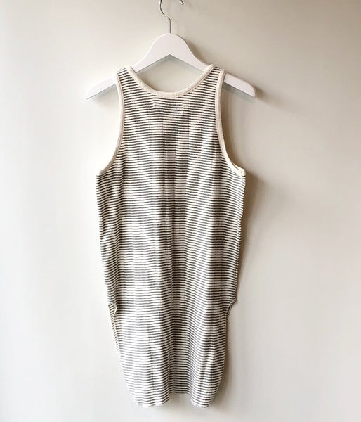 WRYHT/ROUND-NECK RIBBED TANK(BASQUE STRIPE)