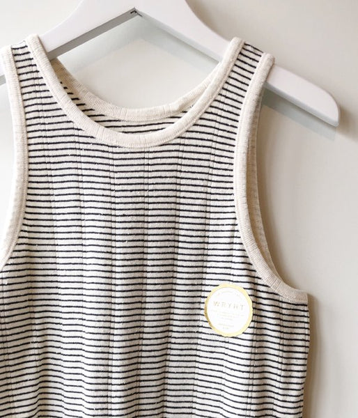 WRYHT/ROUND-NECK RIBBED TANK(BASQUE STRIPE)