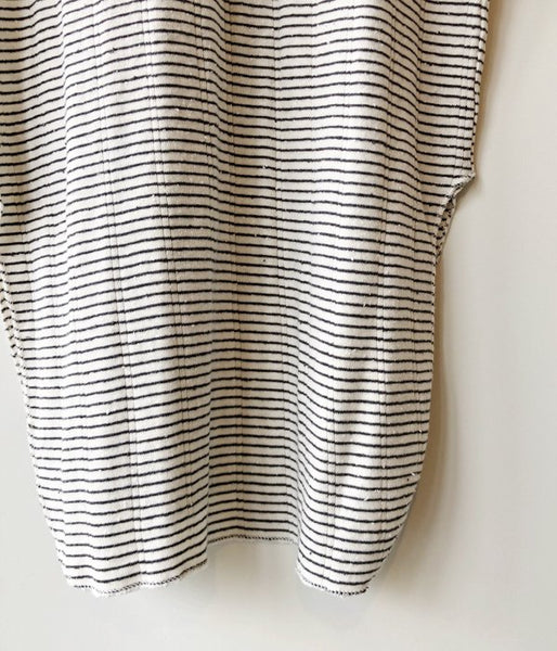 WRYHT/ROUND-NECK RIBBED TANK(BASQUE STRIPE)