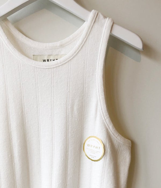 WRYHT/ROUND-NECK RIBBED TANK(BONE)