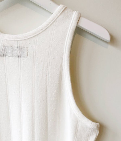 WRYHT/ROUND-NECK RIBBED TANK(BONE)