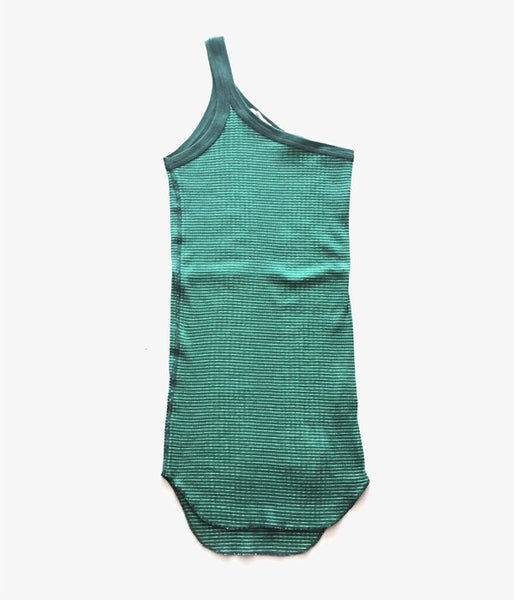 FUMIKA_UCHIDA/NEEDLE DRAWING BORDER ONE-SHOULDER TANK TOP