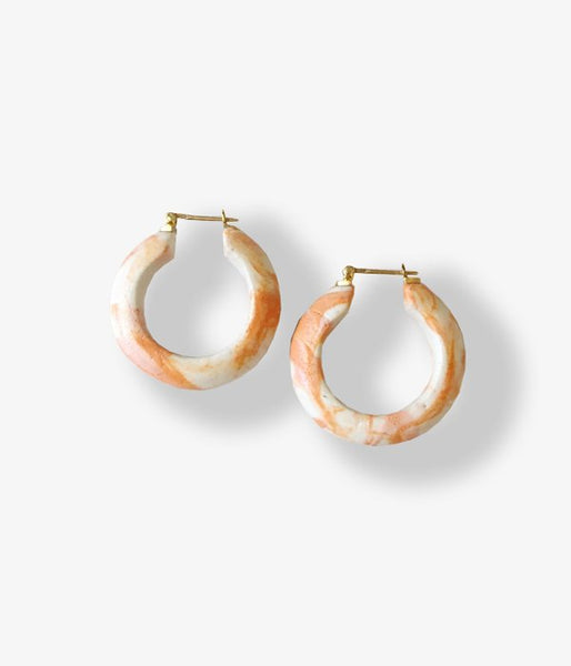 FUMIKA_UCHIDA/CERAMIC MABLE EARRINGS