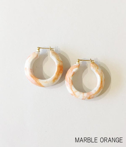 FUMIKA_UCHIDA/CERAMIC MABLE EARRINGS
