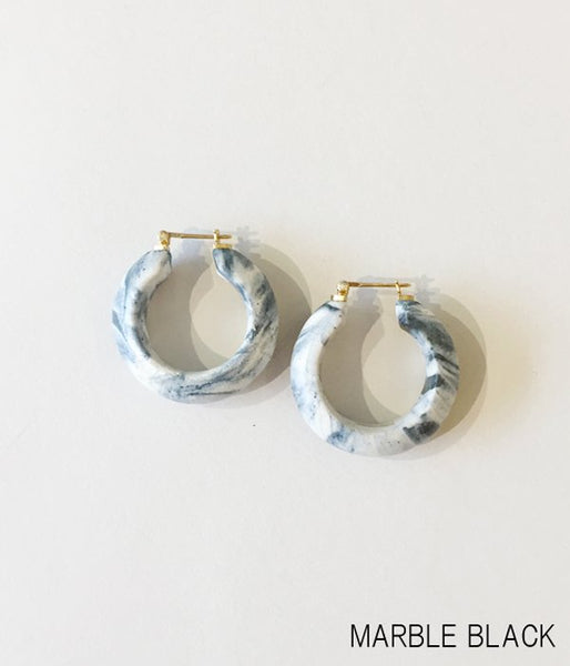 FUMIKA_UCHIDA/CERAMIC MABLE EARRINGS